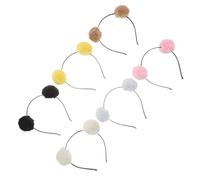SOIMISS Diademas para Niñas 6 Piezas Pompones Suaves Multicolor, Diadema Peluda para Fiesta y Disfraz, Accesorio de Moda Cómodo y Seguro para Uso Diario y Cumpleaños