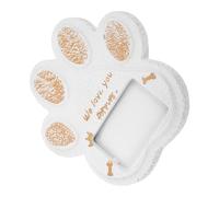 SOIMISS Diseño Elegante Piedra Conmemorativa de Cemento Resistente al Viento y Lluvia, en Forma de Pata, Placa Memorial para Perros, para Jardines y Patios para Mascotas