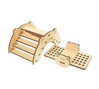 SOIMISS DIY Juguetes para Hámster Puente y Balancín de Madera Accesorios para Jaula Decoración para Mascotas Seguro y Duradero para Interacción y Entretenimiento