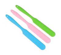 SOIMISS Espátulas de Cera de Silicona Portátiles Mango Largo para Depilación Corporal, 3 Piezas Reutilizables para Limpieza y Eliminación de Vello Color Aleatorio