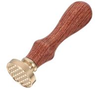 SOIMISS Estampador de Sombra Ojos Mango Madera Cabeza Cobre, Sello Prensado Práctico para Rubor y Polvo Compacto