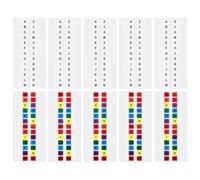 SOIMISS Etiquetas Adhesivas Alfabéticas Autoadhesivas, Pestañas Índice Pequeñas Impermeables, 40 Unidades (20 Color 20 Blancas), Suministros para Anotaciones y Marcadores de Página