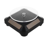 SOIMISS Exhibidor Giratorio Solar Para Joyas Plataforma Giratoria Abs Base Giratoria De Exhibición Para Boutique Hogar y Exposiciones Negro Doble Función 25 Cm