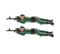 SOIMISS Figuras de Acción de Soldados Eléctricos para Gatear, 2 Piezas de Plástico Verde sin Batería, Juguetes Interactivos para Desarrollo Infantil y Juego Familiar