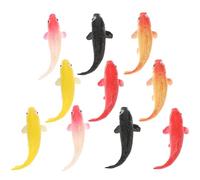 SOIMISS Figuras De Peces De Plástico Decorativos para Pecera, Mini Carpa Artificial De Fantasía 10 Piezas, Tamaño Grande, Colores Variados, para Acuario y Decoración De Paisaje Submarino