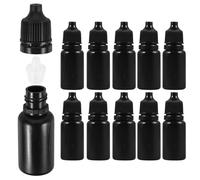SOIMISS Frascos Cuentagotas para Ojos 10Ml Color Negro Botella Exprimible de Plástico PE Flexible y Resistente Paquete de 24 Unidades para Líquidos Oftálmicos y Uso Portátil Viajes