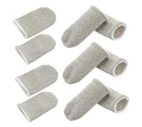 SOIMISS Fundas para Dedos De Juego para Móviles Jugadores, Protector Antisudor Transpirable De Fibra De Cobre, Paquete De 10 Unidades, Tamaño Estándar, Ajuste Cómodo, Color Blanco