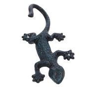 SOIMISS Gancho de Hierro Fundido Diseño Gecko Rústico para Colgar Ropa y Bolsos, Gancho de Pared Decorativo Resistente para Hogar, Tienda y Jardín, Incluye Tornillos y Tubos de Expansión