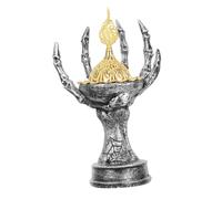 SOIMISS Ghost Claw Incense Holder with Lid Resin Coil Burner For Halloween Aromatherapy Home Office Yoga Decor Light Grey