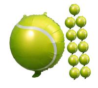 SOIMISS Globos de Tenis Inflables de Aluminio 18 Pulgadas Paquete de 12 Globos Decorativos para Fiestas de Cumpleaños Deportivas y Temáticas Adecuado para Eventos y Recuerdos de Fiesta