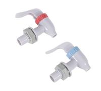 SOIMISS Grifos Dispensador de Agua Plástico Resistentes, Grifo para Casa Boquilla Cuadrada, Recambio para Dispensador de Agua, Colores Rojo y Azul, Pack de 2 Unidades, Uso Doméstico