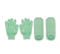 SOIMISS Guantes De Gel Exfoliantes Hidratantes Para Manos y Pies 2 Pares Talla Única Cuidado Spa Para Piel Seca y Blanqueadora De Color Verde