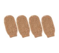 SOIMISS Guantes Exfoliantes de Baño de Fibra de Yute Naturales 4 Piezas Guantes para Ducha y Exfoliación Corporal Removedores de Piel Muerta para Cuidado Personal y Baño Diario