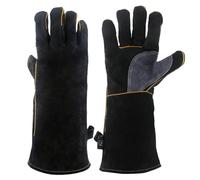 SOIMISS Guantes Protectores de Piel de Vaca de 16 Pulgadas para Barbacoas