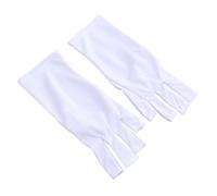 SOIMISS Guantes UV para Manicura Dedo Protección Radiación Lámpara UV Cómodos y Elásticos Blancos