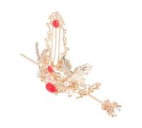 SOIMISS Horquilla Cabello Accesorio de Metal Elegante Estilo Chino Diseño de Grulla Dorada para Peinados Vintage en Eventos y Compromisos