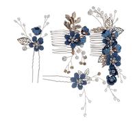 SOIMISS Horquilla de Novia Peine para Niñas Azul Aleación de Zinc Fácil de Poner Crea Peinados Elegantes para Mujeres y Niñas en Boda y Compromiso
