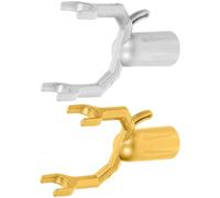 SOIMISS Horquilla de Repuesto para Perchero de Aluminio, 2 Piezas en Color Dorado y Plateado, Accesorios para Postes de Secado de Ropa para Uso Exterior y Colgado Cómodo