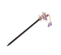 SOIMISS Horquilla Pelo Borlas Moradas Palillo Oriental Vintage Diseño Floral Pasador para Cabello Chino Antiguo Accesorio para Peinar en Bodas y Eventos Estilo Hanfu