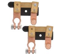 SOIMISS Interruptor Aislador de Batería para Vehículos 2 Unidades Desconexión Rápida de Latón Recubrimiento de Cobre Compatible Coches Camiones y Vehículos Recreativos Corte de