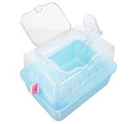 SOIMISS Jaula Portátil De Plástico para Hámster y Pequeños Animales con Ventana Panorámica Caja Resistente y Fácil De Limpiar para Transporte Seguro Al Aire