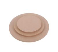 SOIMISS Juego 3 Piezas de Tableros para Tornear Cerámica, Moldes Redondos de Madera Prensada de Alta Densidad (12cm, 15cm, 20cm) para Modelado y Escultura de Arcilla, Herramienta