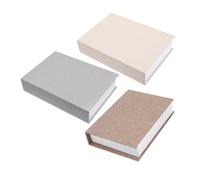 SOIMISS Juego De 3 Libros Falsos Decorativos De Lino Surtido 22x15x4.5 Cm, Caja Ornamental Para Estantería y Decoración De Interiores, Estilo Moderno, Uso Para Exhibición y Ambientación Hogar