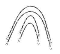 SOIMISS Juego de 4 Cadenas Colgantes Negras de Acero Resistente Eslabones Duraderos Total 150 CM Ideales para Colgar Etiquetas Carteles Cuadros y Cestas Colgantes Interiores y