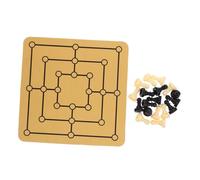 SOIMISS Juego de Mesa Nine Mens Morris Portátil y Divertido Tablero y Piezas para Entretenimiento Familiar Reuniones