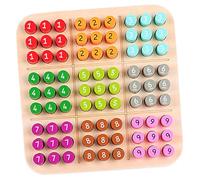 SOIMISS Juego de Mesa Sudoku Infantil de Madera para 4-6 Años, Tablero de Ajedrez Lógico Educativo, Juguete Matemático de Pensamiento y Memoria, Juego de Sudoku Educativo para Desarrollo