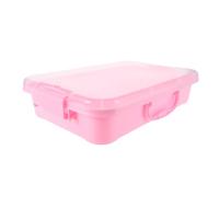 SOIMISS Juego De Moldes De Arena Espacial Cajas De Arena para Pequeños Cajas De Almacenamiento De Plástico Bandeja De Arena para El Aula Bandeja Sensorial Rosa El Plastico