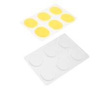 SOIMISS Juego de Pads de Batería Silenciosos de Silicona Autoadhesivos, 12 Unidades Transparentes y Amarillas para Amortiguación y Reducción de Ruido en Tambores, Accesorios