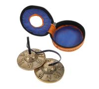 SOIMISS Juego de Platillos Sonido Agradable Instrumento de Percusión Portátil de Cobre Dorado para Meditación y Yoga Adecuado para Prácticas de Mindfulness