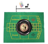 SOIMISS Juego de Rueda de Póquer de Mesa de 25 Cm Tablero y Fichas, Accesorio para Fiesta y Actividades Domésticas, Material Plástico y Tela, Suministro para Reuniones y Eventos Sociales