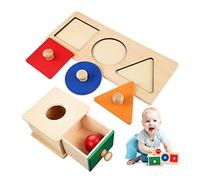 SOIMISS Juego Educativo Montessori Niños Caja de Madera Pelota Juguete Sensorial para Desarrollo Motor Juguete Aprendizaje 1