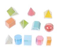 SOIMISS Juegos De Sólidos Geométricos Transparentes 8 Piezas 12 Piezas Desmontables Didácticos Para Aula y Educación Infantil Modelos De Formas Geométricas Para Niños Menores
