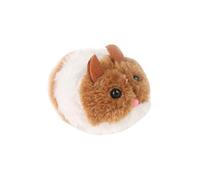 SOIMISS Juguete Interactivo para Aumentar el Vínculo para Gatos Forma de Ratón de Felpa Marrón Que Emite Sonido y Vibra y Entretener a Tu Gato en Interiores