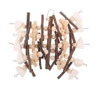 SOIMISS Juguete Masticable Grande para Loros de Madera Natural Hueso de Sepia y Palitos, Accesorio Colgante para Jaula, Adecuado para Entrenamiento, Desgaste Dental y Entretenimiento