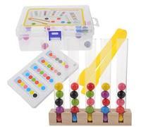SOIMISS Juguete Montessori de Madera con Perlas de Colores para Entrenamiento de Coordinación Mano-Ojo Desarrollo de Motricidad Fina y Cognición de Colores para Bebés y Pequeños