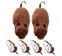 SOIMISS Juguete para Gatos Ratón De Cuerda Mecánico Peluche 6 Piezas Colores Aleatorios Accesorio Antiestrés Interior Mascotas