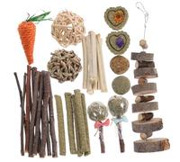 SOIMISS Juguetes para Roer para Pequeños Roedores Masticable para Conejos y Hámsters de Barras para Cuidado Dental y Entretenimiento Seguro para Mascotas Pequeñas