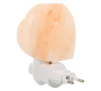 SOIMISS Lámpara de Sal del Auténtica en Forma de Corazón Luz LED para Decoración de Espacios y Ambiente Nocturno Relajante