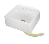 SOIMISS Lavabo Colgante Pequeño para Baño Lavabo de Pared de Plástico sin Taladro Diseño Compacto y Fácil Instalación para Baños Pequeños y Pisos de Alquiler