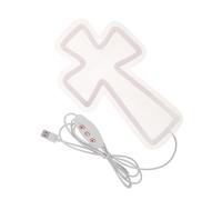 SOIMISS Letrero de Neón Cruz de Jesús LED Cálido 25x15 Cm Acrílico para Decoración Religiosa Pared y Eventos Espirituales Interiores y Exteriores