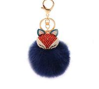 SOIMISS Llavero Pata De Conejo De La Suerte Llavero Mochila Pompón Pom Pom De De Imitación De Coche Para Mujer Pelo Bola De Pelusa Artificial