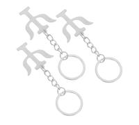 SOIMISS Llaveros De Metal Símbolo De Psicología, Acero Inoxidable Plateado, 3 Piezas, Colgantes Creativos Para Llaves De Coche y Mochila, Accesorio Portátil Para Psicólogos y Profesores