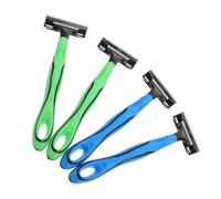 SOIMISS Maquinilla de Afeitar para Hombre 4 Piezas, Diseño Compacto de 3 Capas, Material Pp y Tpr, Afeitadora Corporal y Facial para Viaje Rápida y Conveniente