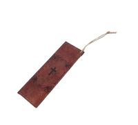 SOIMISS Marcapáginas Bíblico de Cuero Pu Vintage Diseño Cruz Clásica, Divisor de Página para Biblia, Marcador Cristiano Pequeño para Estudio, Bautismo y Comunión, Accesorio Religioso