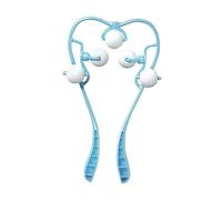 SOIMISS Masajeador De Cuello Manual 5 Rodillos Azul, Dispositivo De Masaje Cervical Portátil, Alivio De Presión Para Espalda y Hombros, Herramienta Ergonómica Para Uso Doméstico y Viaje