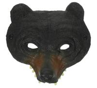 SOIMISS Máscara de Oso Negro de Pu Ajustable para Carnaval y Cosplay, Accesorio de Disfraz para Adultos, Adecuado para Fiestas, Bailes y Festivales Temáticos
